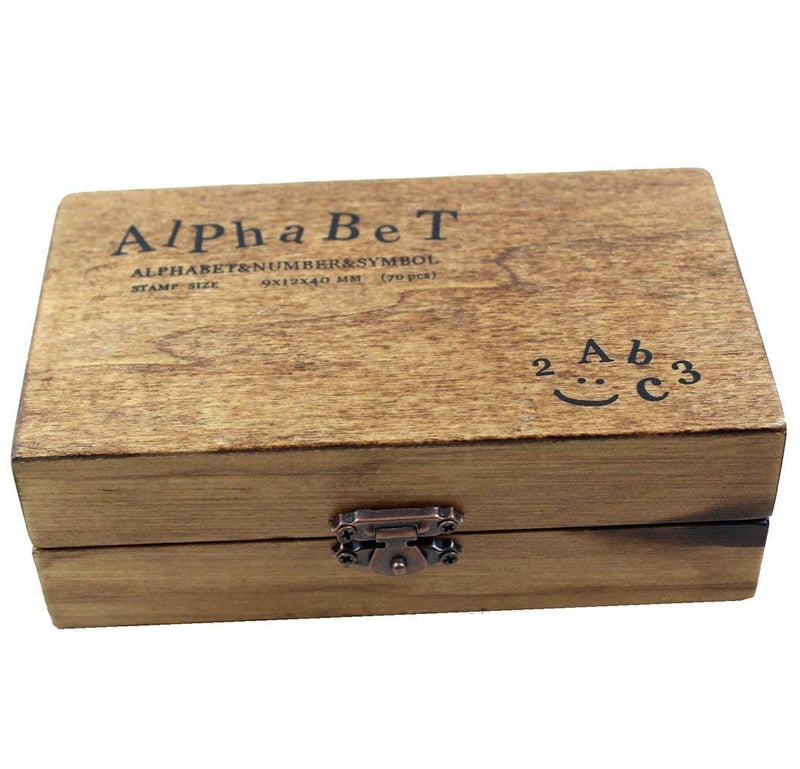 Estone 70pcs/set Wooden Box multipurpose Number Alphabet Letter Wood Rubber Stamp New - Image 2